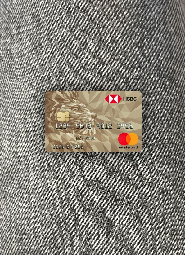 Download United Kingdom HSBC Gold mastercard credit card photolook front Photoshop template